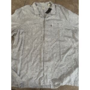 NWT Levi Strauss XXL 2XL Classic Camper Woven Casual SS Shirt Relaxed Fit Graphi